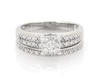 Thumbnail Image 1 of Previously Owned Multi-Diamond Bridal Set 1/4 ct tw 10K White Gold Size 6