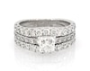 Thumbnail Image 1 of Previously Owned Princess-Cut Diamond Bridal Set 2-5/8 ct tw 14K White Gold Size 6.75