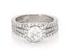 Thumbnail Image 1 of Previously Owned Round-Cut Diamond Halo Bridal Set 1-3/4 ct tw 14K White Gold Size 5.75