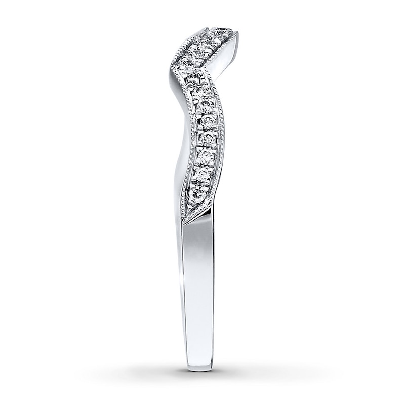 Main Image 3 of Previously Owned Neil Lane Wedding Band 1/8 ct tw Diamonds 14K White Gold