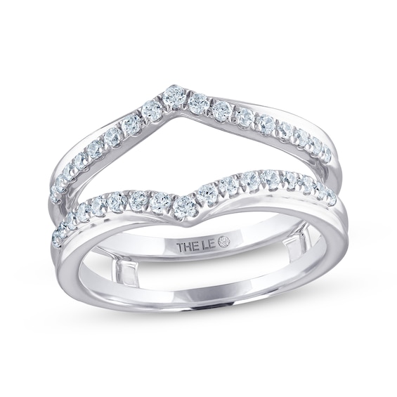 Previously Owned THE LEO Diamond Enhancer Ring 3/ ct tw Round-cut 14K White Gold