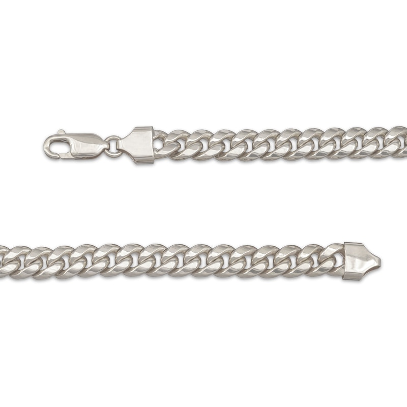 Main Image 3 of Previously Owned Cuban Curb Chain Necklace 6.8mm Hollow 10K White Gold 22"