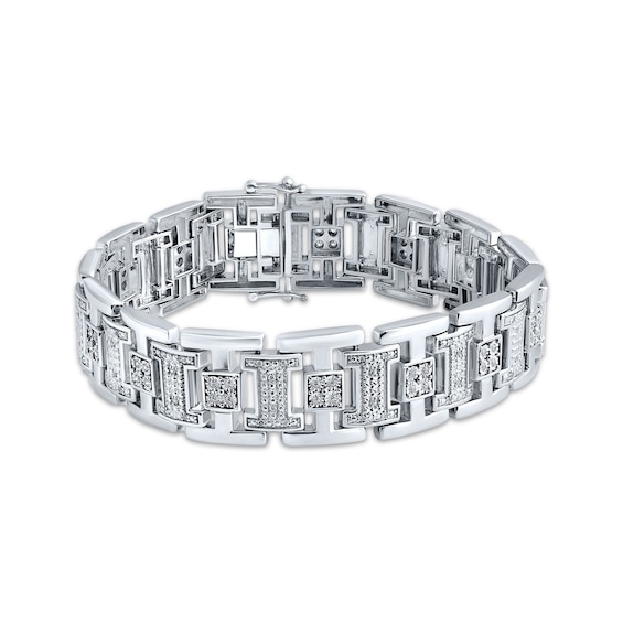Previously Owned Men's Diamond I-Link Bracelet 3/4 ct tw Sterling Silver 8.5"