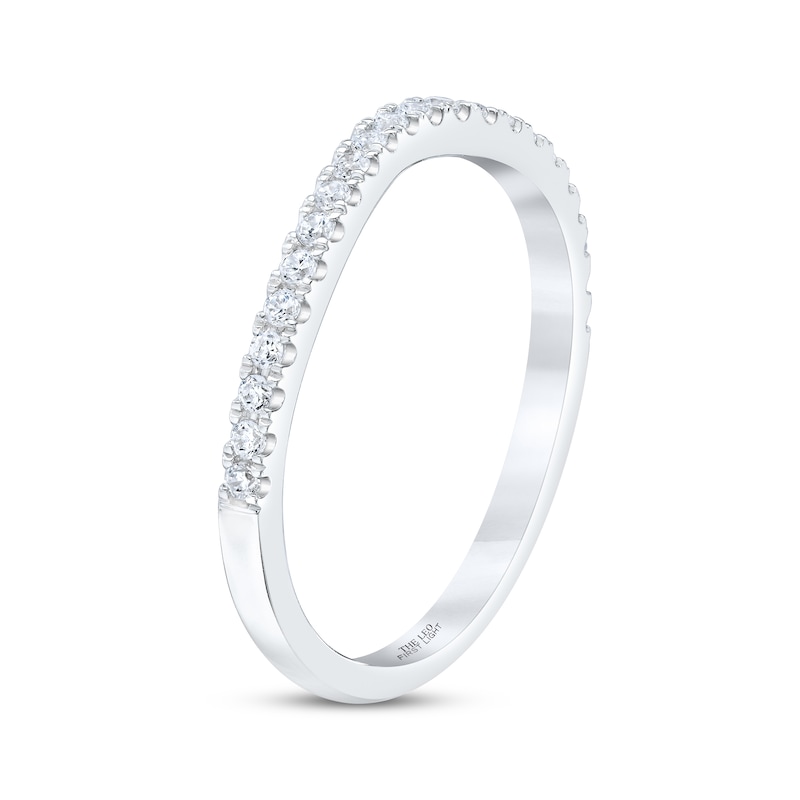Main Image 2 of Previously Owned THE LEO First Light Diamond Chevron Wedding Band 1/4 ct tw 14K White Gold