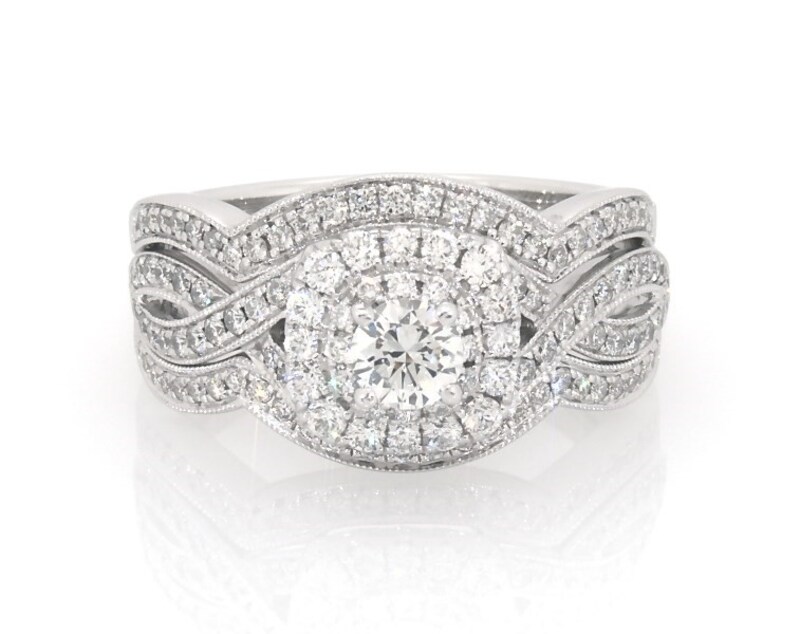 Main Image 1 of Previously Owned Neil Lane Diamond Bridal Set 1 ct tw 14K White Gold Size 7.5