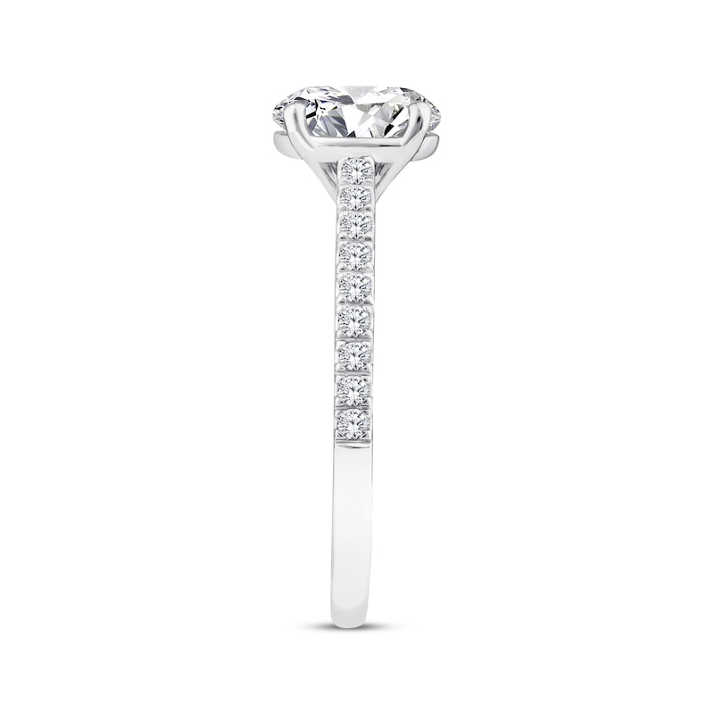 Main Image 2 of Previously Owned Threads of Love Round-Cut Lab-Grown Diamond Engagement Ring 2-1/4 ct tw 14K Two-Tone Gold