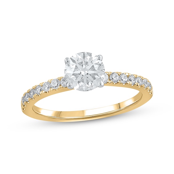 Previously Owned Lab-Grown Diamonds Round-Cut Engagement Ring 1-1/4 ct tw 14K Yellow Gold