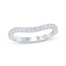 Previously Owned Monique Lhuillier Bliss Lab-Grown Diamond Contour Anniversary Ring 1/2 ct tw 18K White Gold