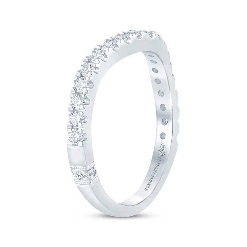 Main Image 2 of Previously Owned Monique Lhuillier Bliss Lab-Grown Diamond Contour Anniversary Ring 1/2 ct tw 18K White Gold