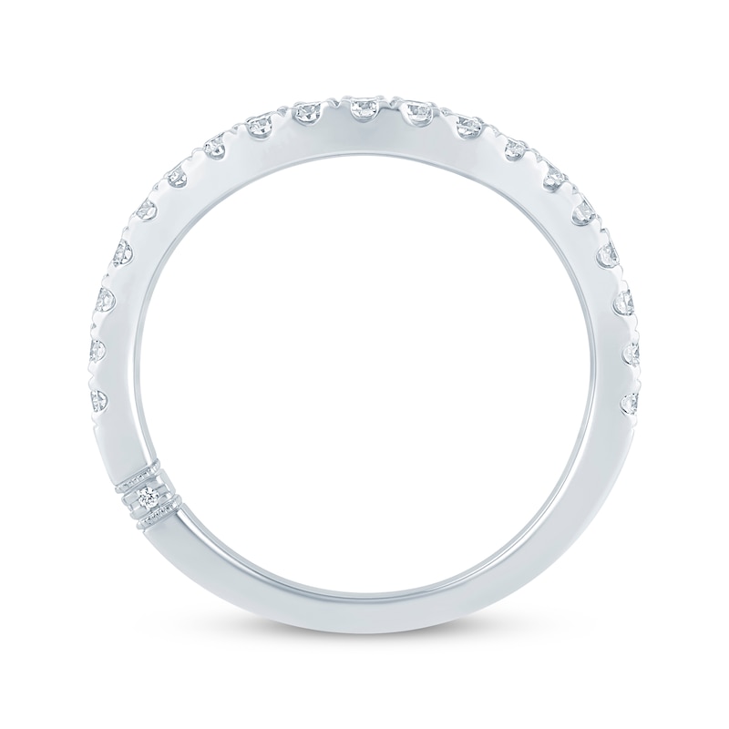 Main Image 3 of Previously Owned Monique Lhuillier Bliss Lab-Grown Diamond Contour Anniversary Ring 1/2 ct tw 18K White Gold