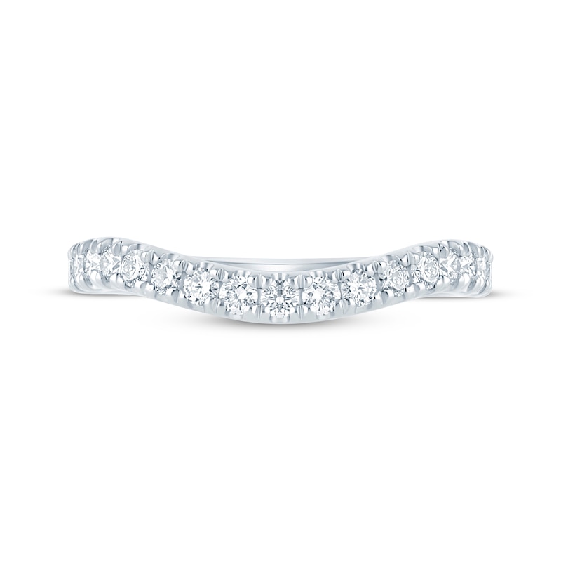 Main Image 4 of Previously Owned Monique Lhuillier Bliss Lab-Grown Diamond Contour Anniversary Ring 1/2 ct tw 18K White Gold