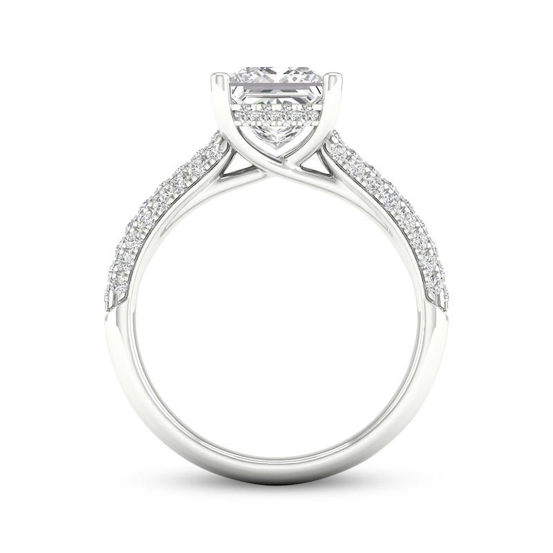 Main Image 4 of Previously Owned Lab-Grown Diamonds Princess-Cut Engagement Ring 2-1/2 ct tw 14K White Gold