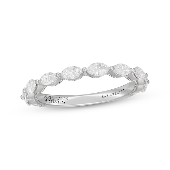 Previously Owned Neil Lane Artistry Marquise-Cut Lab-Grown Diamond Anniversary Band 3/4 ct tw 14K White Gold