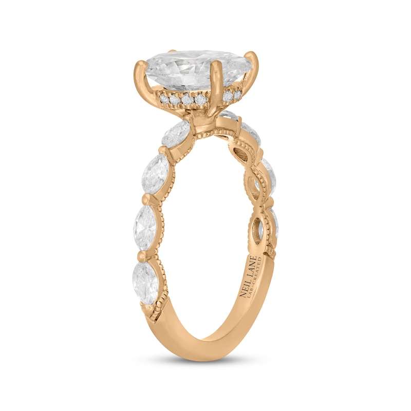 Main Image 2 of Previously Owned Neil Lane Artistry Oval-Cut Lab-Grown Diamond Engagement Ring 2-5/8 ct tw 14K Yellow Gold