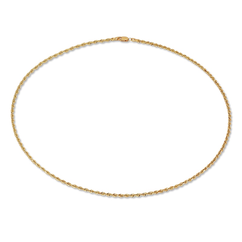Main Image 1 of Previously Owned Solid Rope Chain Necklace 14K Yellow Gold 20"