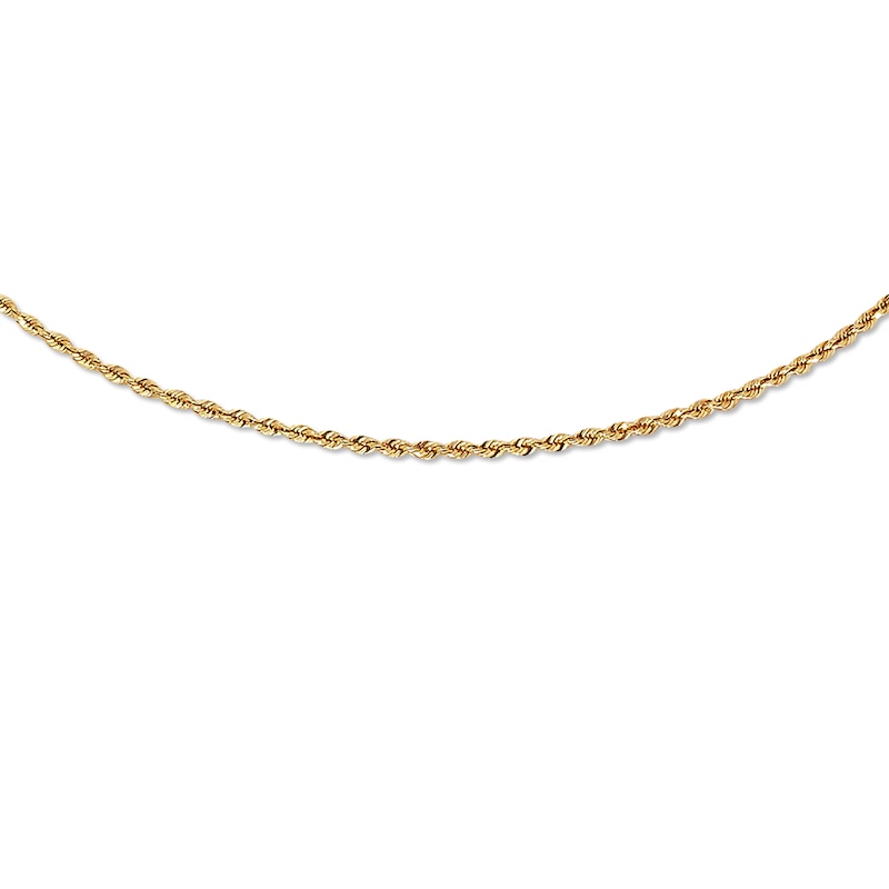 Main Image 2 of Previously Owned Solid Rope Chain Necklace 14K Yellow Gold 20"