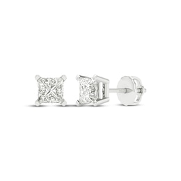Previously Owned KAY Lab-Grown Diamonds Princess-Cut Solitaire Stud Earrings 3/4 ct tw 14K White Gold (F/SI2)