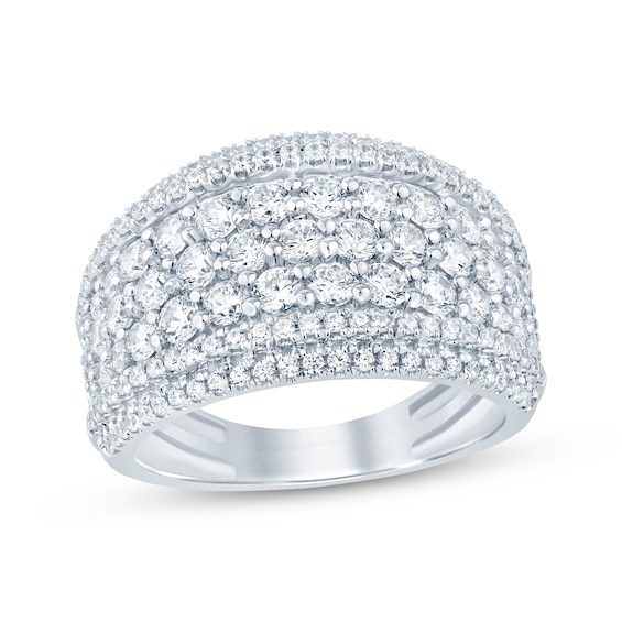 Previously Owned Multi-Row Diamond Anniversary Band 2 ct tw 10K White Gold