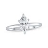 Thumbnail Image 1 of Previously Owned Now + Forever Lab-Grown Diamonds Marquise-Cut Solitaire Engagement Ring 1 ct tw 14K White Gold (F/SI2)