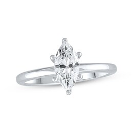 Previously Owned Now + Forever Lab-Grown Diamonds Marquise-Cut Solitaire Engagement Ring 1 ct tw 14K White Gold (F/SI2)