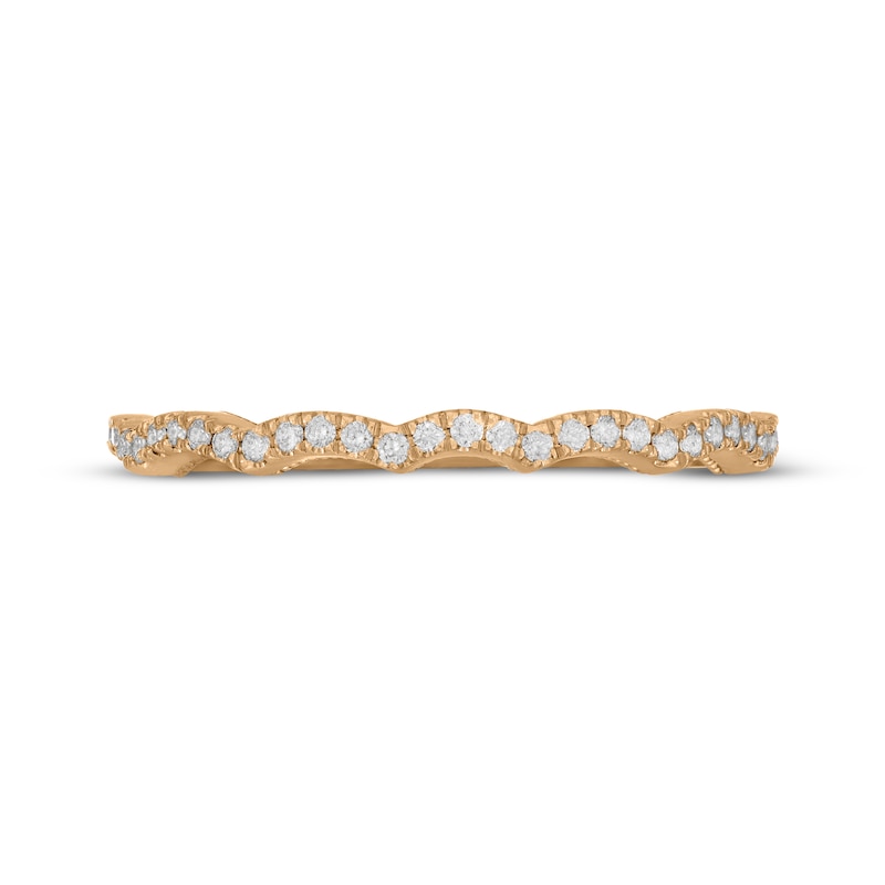 Main Image 3 of Previously Owned Neil Lane Artistry Lab-Grown Diamond Contour Wedding Band 1/6 ct tw 14K Yellow Gold