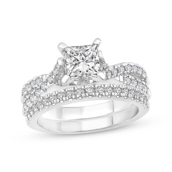 Previously Owned Diamond Bridal Set 7/8 ct tw 14K White Gold