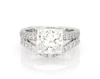 Thumbnail Image 1 of Previously Owned Monique Lhuillier Bliss Princess-Cut Lab-Grown Diamond Bridal Set 4 ct tw 18K White Gold Size 5.5