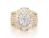 Thumbnail Image 1 of Previously Owned Multi-Diamond Oval Halo Bridal Set 2-5/8 ct tw 10K Two-Tone Gold Size 4.75