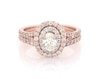 Thumbnail Image 1 of Previously Owned Neil Lane Oval-Cut Diamond Halo Bridal Set 1-1/2 ct tw 14K Two-Tone Gold Size 7.5