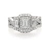 Thumbnail Image 1 of Previously Owned Neil Lane Emerald-Cut Diamond Three-Stone Bridal Set 1-7/8 ct tw 14K White Gold Size 5.75