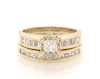 Thumbnail Image 1 of Previously Owned Princess-Cut Diamond Bridal Set 2-1/4 ct tw 14K Yellow Gold Size 8.5