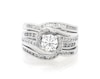 Thumbnail Image 1 of Previously Owned Round-Cut Diamond Bypass Bridal Set 7/8 ct tw 10K White Gold Size 4