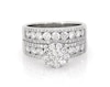 Thumbnail Image 1 of Previously Owned Round-Cut Diamond Halo Bridal Set 1-7/8 ct tw 14K White Gold Size 7