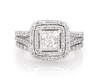 Thumbnail Image 1 of Previously Owned Diamond Bridal Set 1-1/5 ct tw 14K White Gold Size 6.75