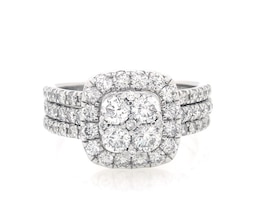 Previously Owned Multi-Diamond Bridal Set 1-7/8 ct tw 10K White Gold Size 7.25