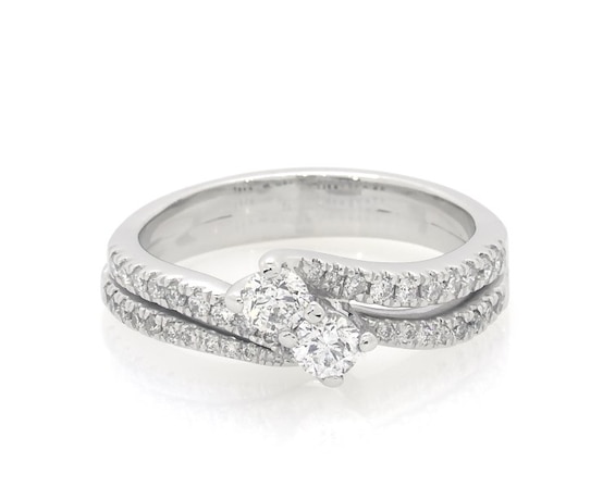 Previously Owned Ever Us Round-Cut Diamond Bridal Set / ct tw 14K White Gold Size