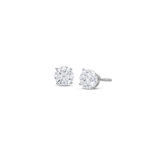 Previously Owned Diamond Earrings 1 ct tw Round-cut 14K White Gold (I/I2)