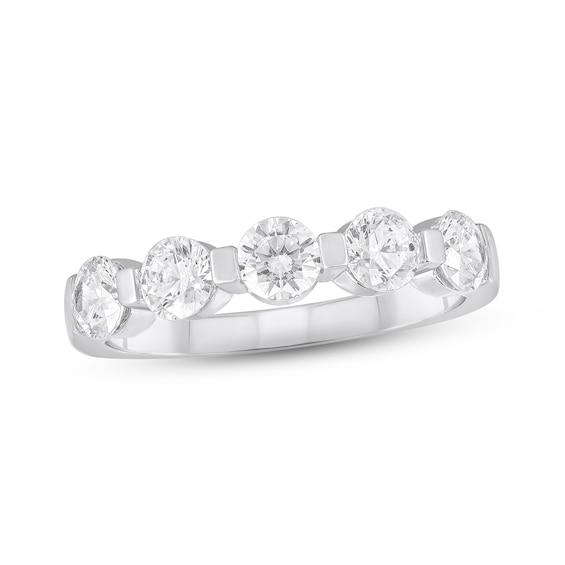 Previously Owned Diamond Anniversary Ring 1-1/4 ct tw Round-cut 14K White Gold