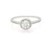 Thumbnail Image 1 of Previously Owned Round-Cut Diamond Halo Engagement Ring 1/2 ct tw 14K White Gold Size 5.75