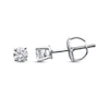 Thumbnail Image 1 of Previously Owned Certified Round-cut Diamond Solitaire Earrings 1/4 ct tw 14K White Gold