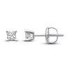 Thumbnail Image 1 of Previously Owned Certified Princess-cut Diamond Solitaire Earrings 1/4 ct tw 14K White Gold