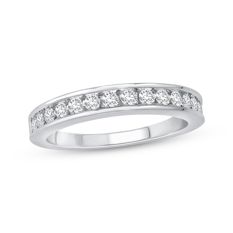 Main Image 1 of Previously Owned Diamond Anniversary Ring 1/2 ct tw Round-cut 10K White Gold