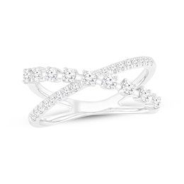 Previously Owned KAY Lab-Grown Diamonds Crossover Ring 1/2 ct tw 10K White Gold