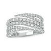 Thumbnail Image 1 of Previously Owned Diamond Bypass Multi-Row Ring 1 ct tw 10K White Gold