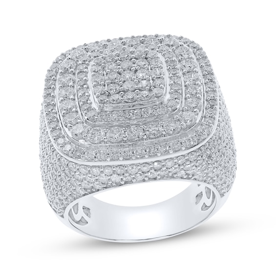 Previously Owned Men's KAY Lab-Grown Diamonds Cushion-Top Diamond Ring 5-3/4 ct tw 10K White Gold