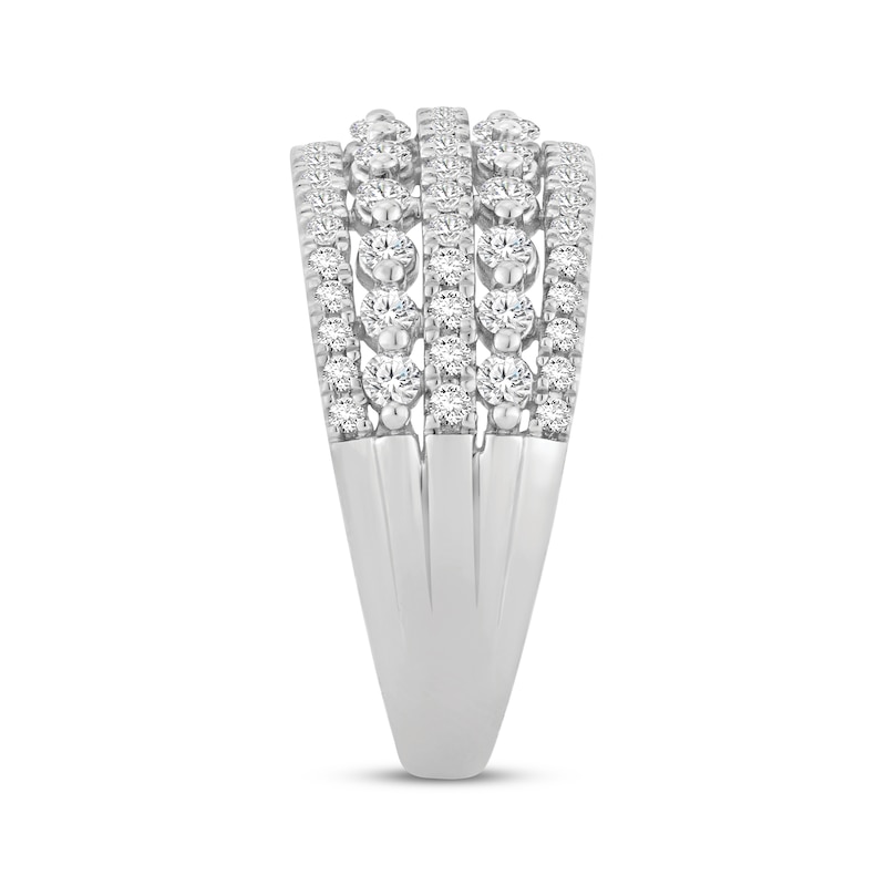 Main Image 2 of Previously Owned Diamond Five-Row Anniversary Ring 1 ct tw 10K White Gold