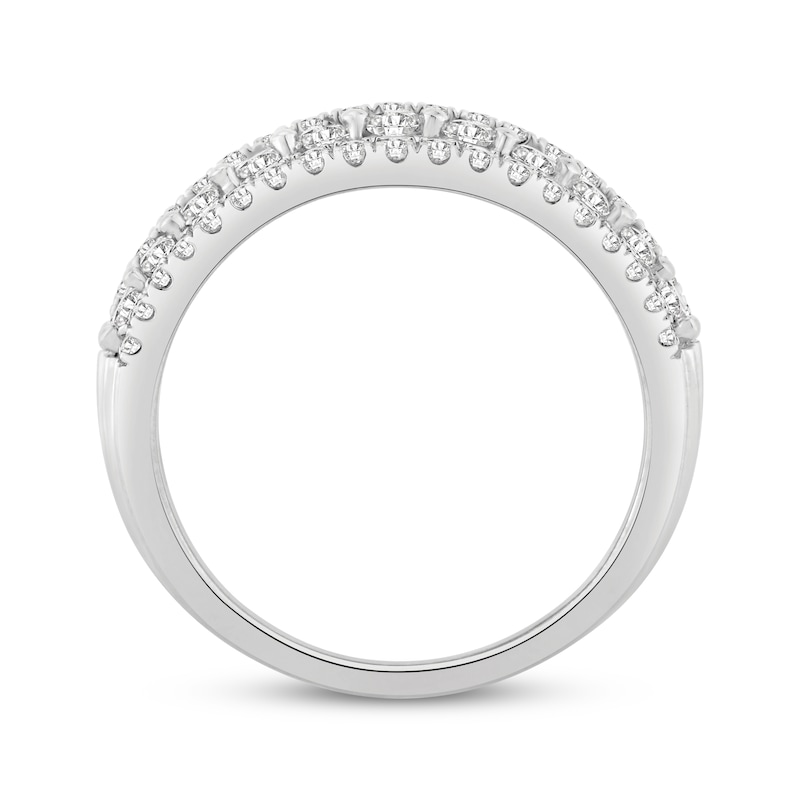 Main Image 3 of Previously Owned Diamond Five-Row Anniversary Ring 1 ct tw 10K White Gold