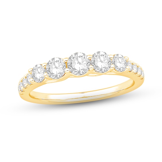 Previously Owned Diamond Anniversary Ring 1/2 ct tw Round-cut 10K Yellow Gold