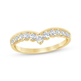 Previously Owned Diamond Chevron Anniversary Band 1/2 ct tw 14K Yellow Gold