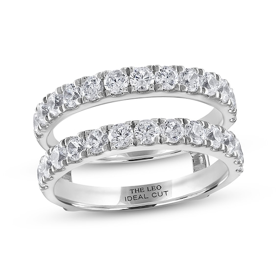 Previously Owned THE LEO Ideal Cut Round-Cut Diamond Enhancer Ring 1-1/2 ct tw 14K White Gold